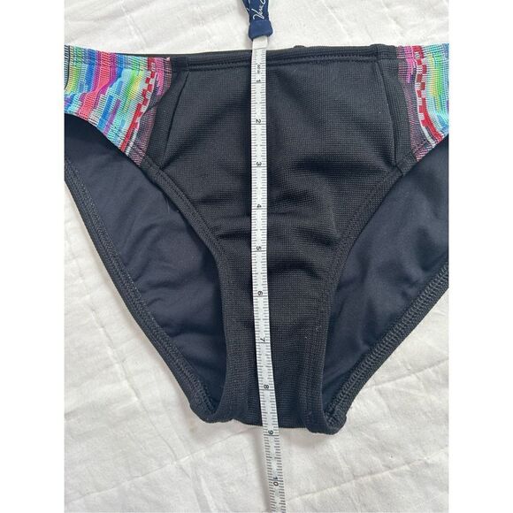 La Blanca NWT bikini bottom size 4 Aztec print side band black Msrp $55 - Picture 6 of 8